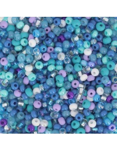 Perline Preciosa 11/0 mix mar mediterraneo argentato , 20...