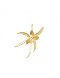 Charm dorato fiore bislungo 35x23 mm, x 1