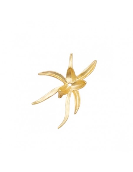 Charm dorato fiore bislungo 35x23 mm, x 1
