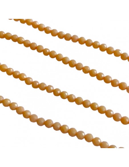 Filo di micro perline in pietra dura pesca opal da 3 mm