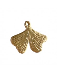 Foglia di gingko dorata 38x33mm, x 1