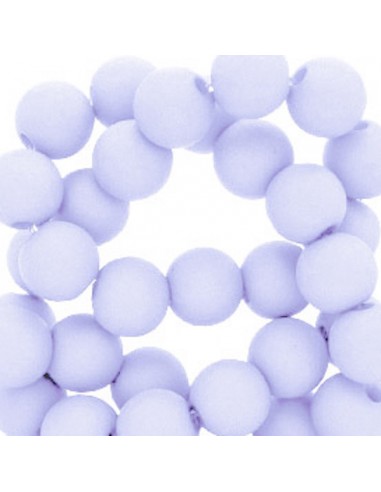 Confezione da 40 perline in acrilico opaco color lavanda 8 mm