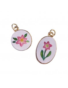 Coppia di piccoli charms dipinti della collezione...
