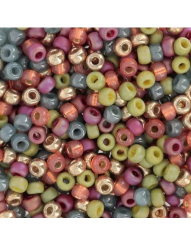 Perline miyuki  8/0 mix autunno elegante 1,3x2mm, 8 gr.