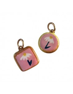 Coppia di piccoli charms dipinti della collezione...