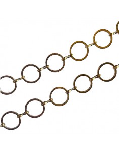 Catena oro lucido dalla maglia tonda 10,5 mm, x 50 cm
