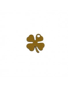 Piccolo Charm dorato lucido quadrifoglio 18 mm, x 1
