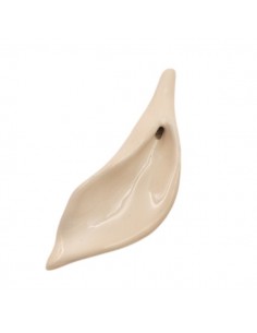 Charm grande calla smaltata panna 45x27mm, x 1