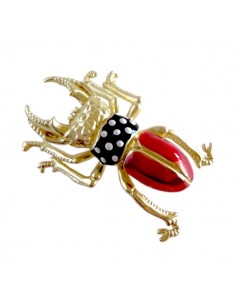Grande Charm dorato matt tridimensionale Scarabeo...