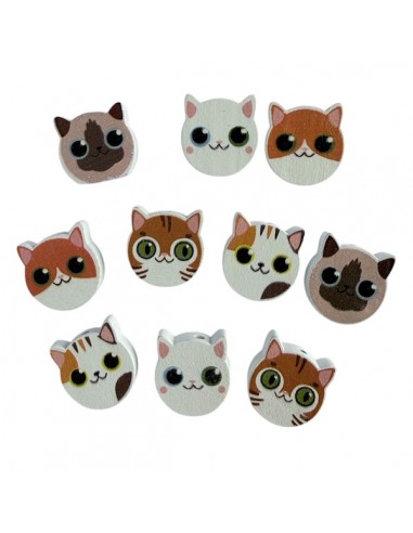 "Micio Miao"perline in legno con i dolci...