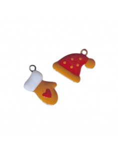 Confezione "Orange Snow" composta da 2 charms smaltati da...