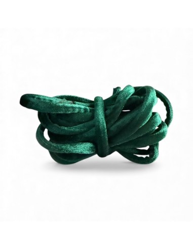 Cordone di velluto cucito verde pino 5mm, 50 cm