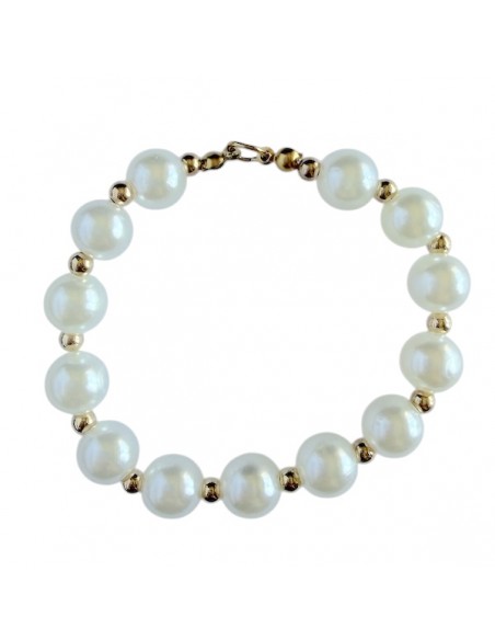 Charm collana dorata con perline lunga circa 8 cmx 1