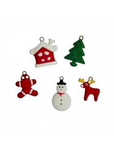 Confezione "Snow Days" composto da 5 charms smaltati su...