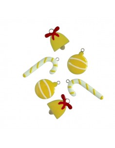 Confezione "Un Natale ..vanitoso" composto da 6 charms...