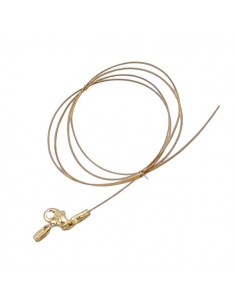 Filo di acciaio lungo 50 mm dorato completo di moschettote