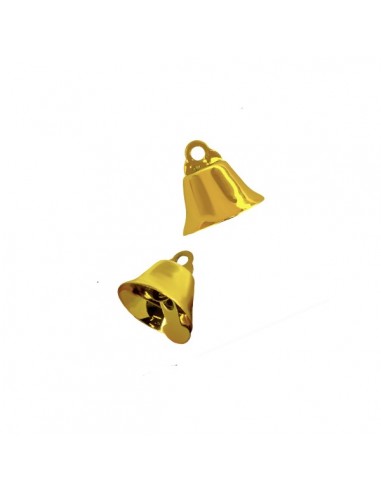 Coppia di Piccole campane dorate 13x9 mm
