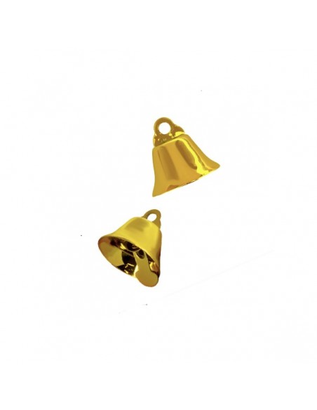 Coppia di Piccole campane dorate 13x9 mm