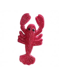 Grande Charm gambero strass rossi 9,5x5cm, x 1