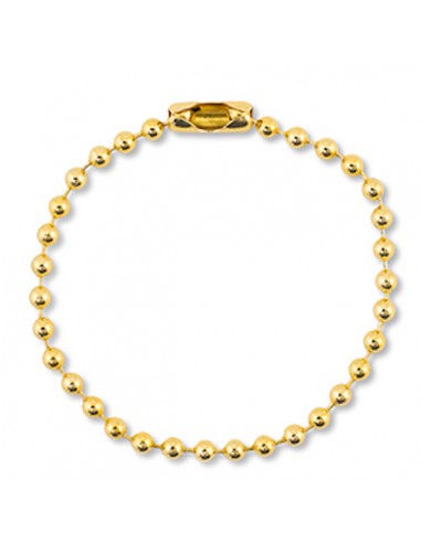 Charm collana catena a pallini dorata 12,5cm, x 1