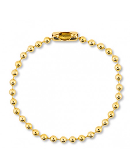 Charm collana catena a pallini dorata 12,5cm, x 1