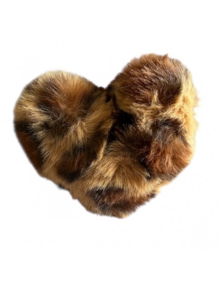 Grande Cuore di peluche animalier bombato 90x90 mm, x 1
