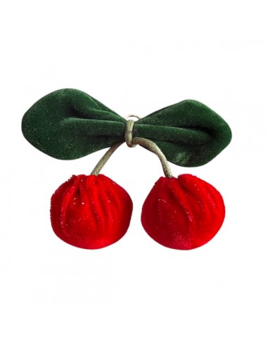 Charm ciliege in velluto 70x85mm, x 1