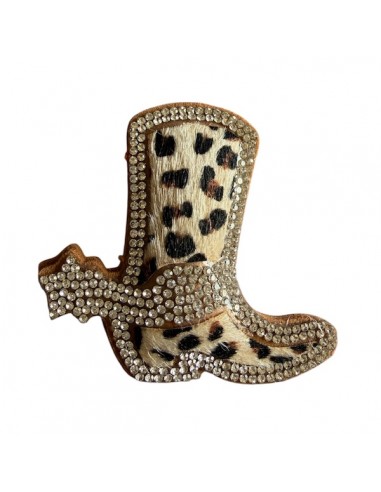 Charm stivale texano rifinito in marrone,...