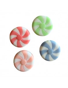 "Lollipop" in resina colori misti 22mm, x 4