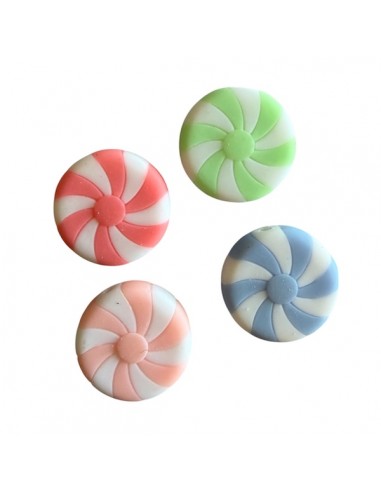 "Lollipop" in resina colori misti 22mm, x 4