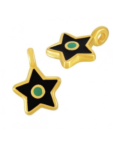 Charm dorato stellina con smaltatura...