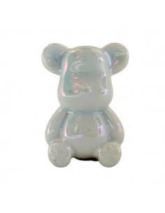 Charm in resina azzurro polvere perlato orsetto 31x22 mm,...