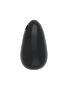 Perla pera nera in resina 33x18mm, x1