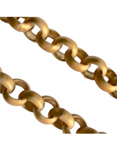 Catena dorata matt in alluminio con maglie tonde 17mm, x...