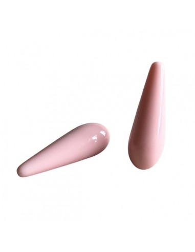 Coppia di goccia in resina rosa 10x30mm