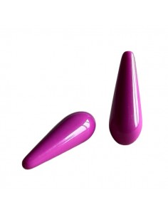 Coppia di goccia in resina ciclamino 10x30mm