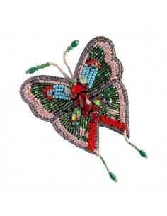 Grande spilla Farfalla realizzata a mano con micro...