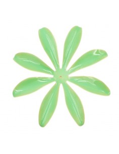 Grandissimo Charm fiore smaltato verde 8 petali,  90mm, x 1