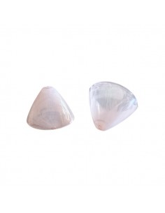 Coppetta acrilica rosa polvere semitrasparente 20x24mm, x 1
