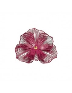 Charm fiore metallizzato vinaccia composto da 3 strati di...