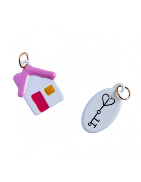 Coppia di piccoli charms dipinti della collezione "Zucchero dorato"