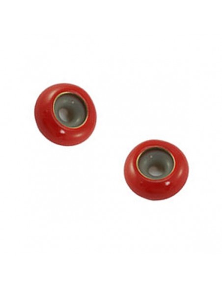 Chiusura stopper in acciaio smaltato rosso con silicone 10x4,5mm, x 1