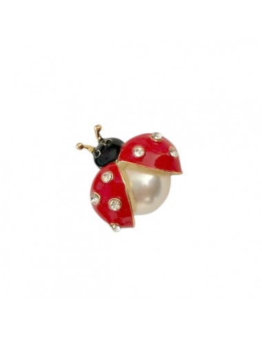 Piccola Spilla per abiti coccinella smaltata...