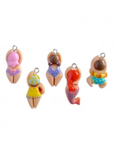 Le "Sincronette" confezione di 5 charm in resina, ragazze...