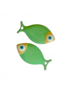 Pesce platessa smaltata verde prato su entrambi lati...