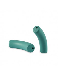 Perla tubolare opaca ottanio 32x8 mm, x 2