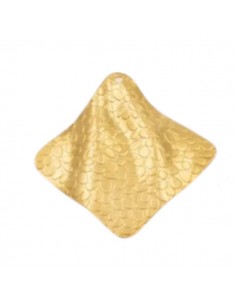 Charm dorato anticato pesce manta 35x35mm, x 1
