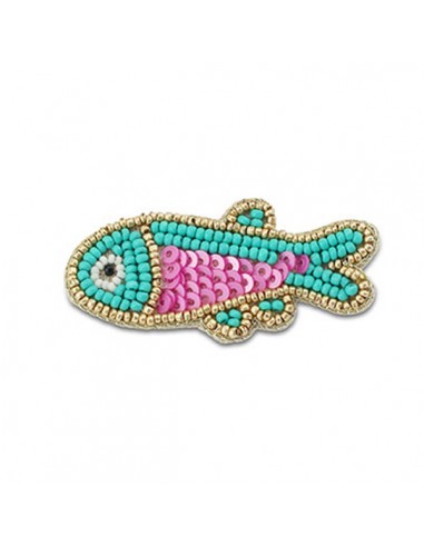 Spilla per abiti pesce in microperline...