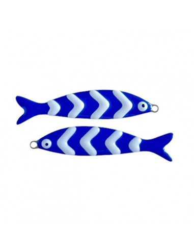 Charm pesce Aguglia blu con righe bianche...