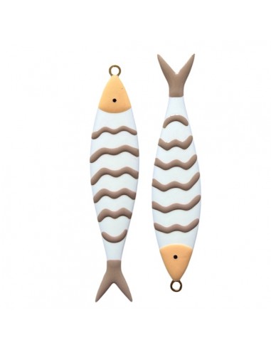 Grande charm pesce Lucciola bianco latte con...